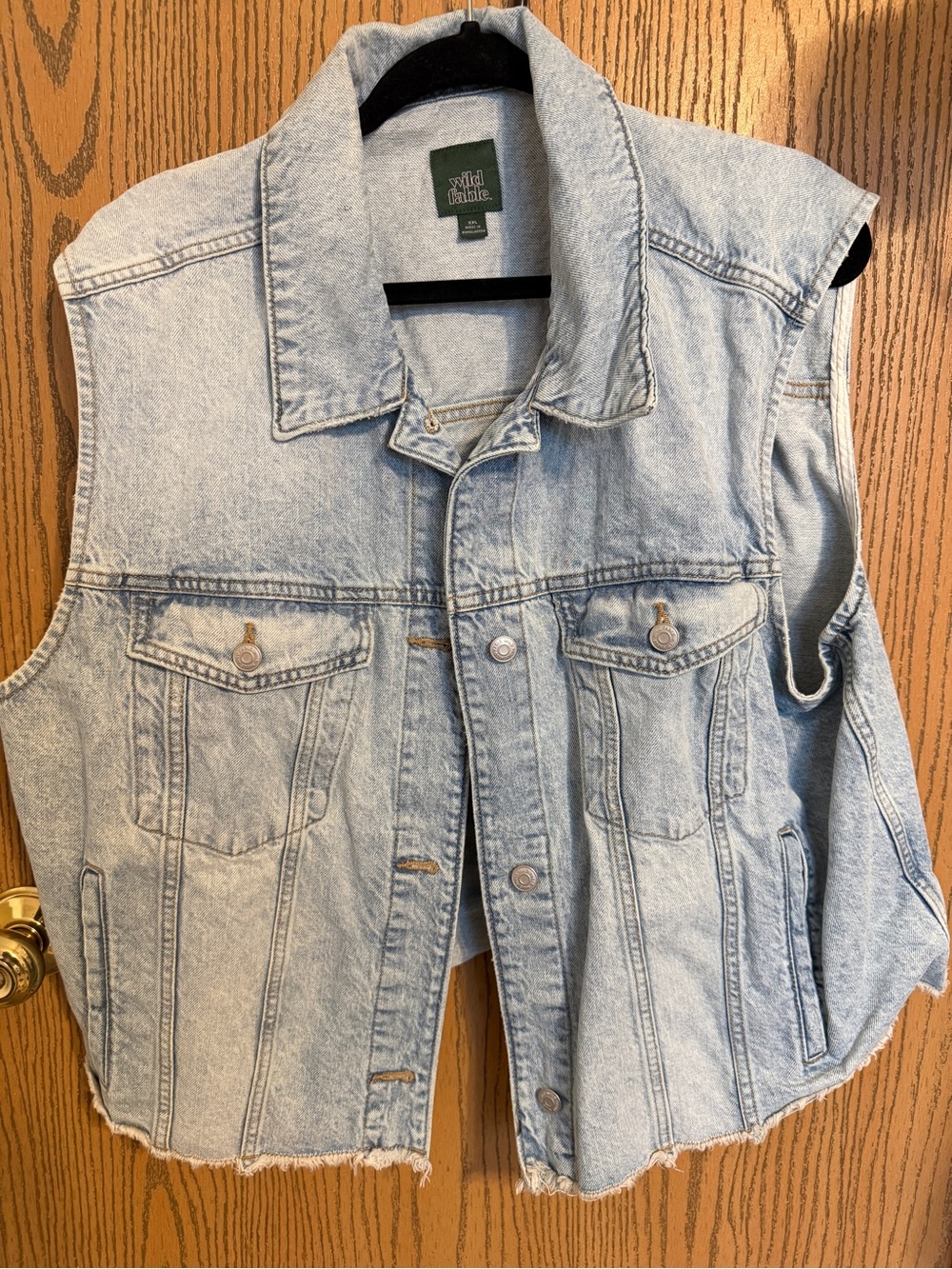 wild fable Light Wash Denim Vest